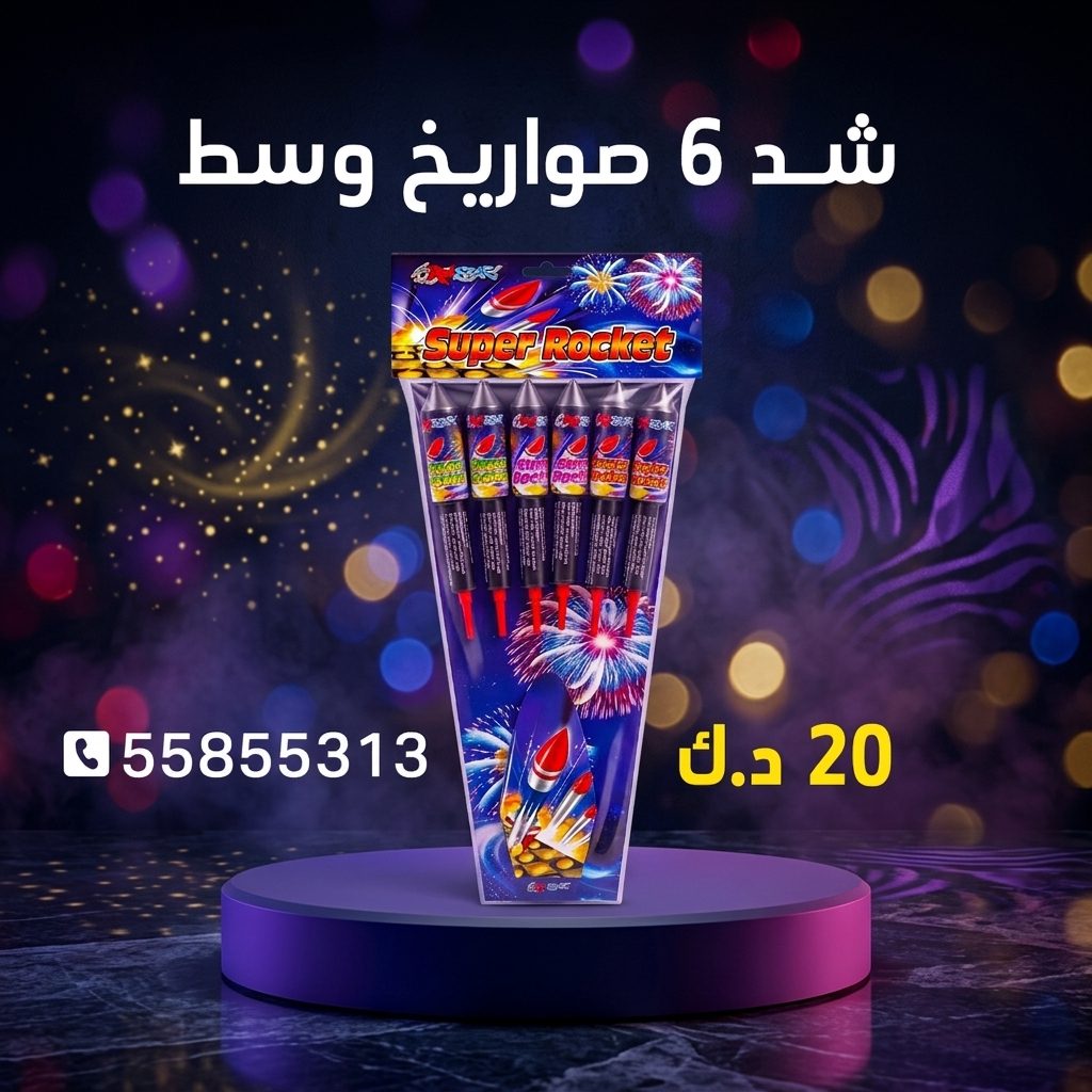 شد 6 صواريخ وسط — كويت فاير شو